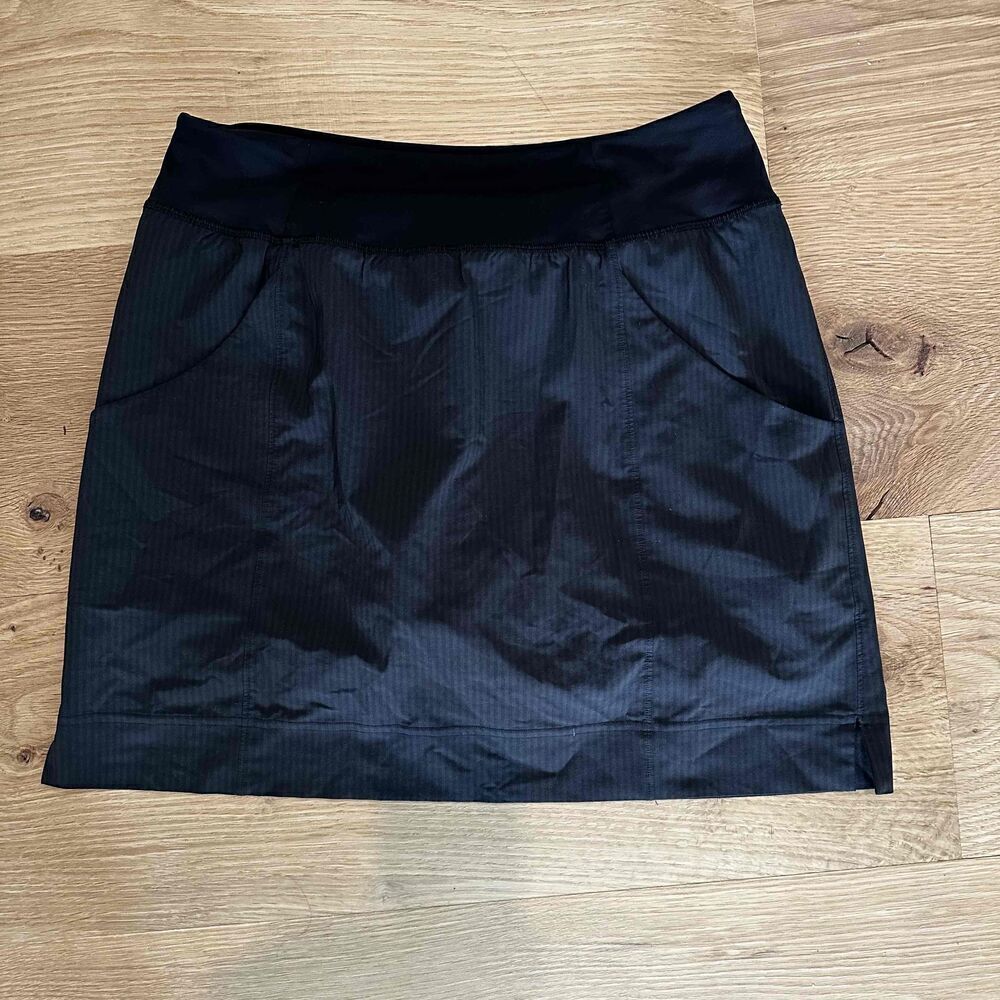 Lucy Womens Active Skirt Size Medium Black High-Waisted Solid